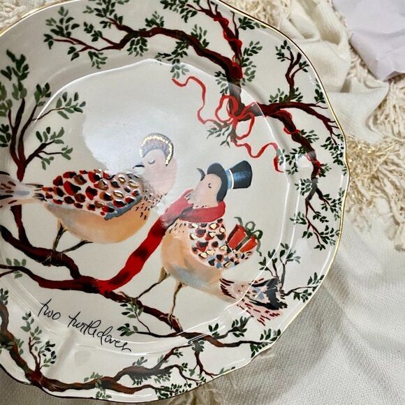 ANTHROPOLOGIE 12 Days Two Turtledoves Plate - Picture 11 of 14